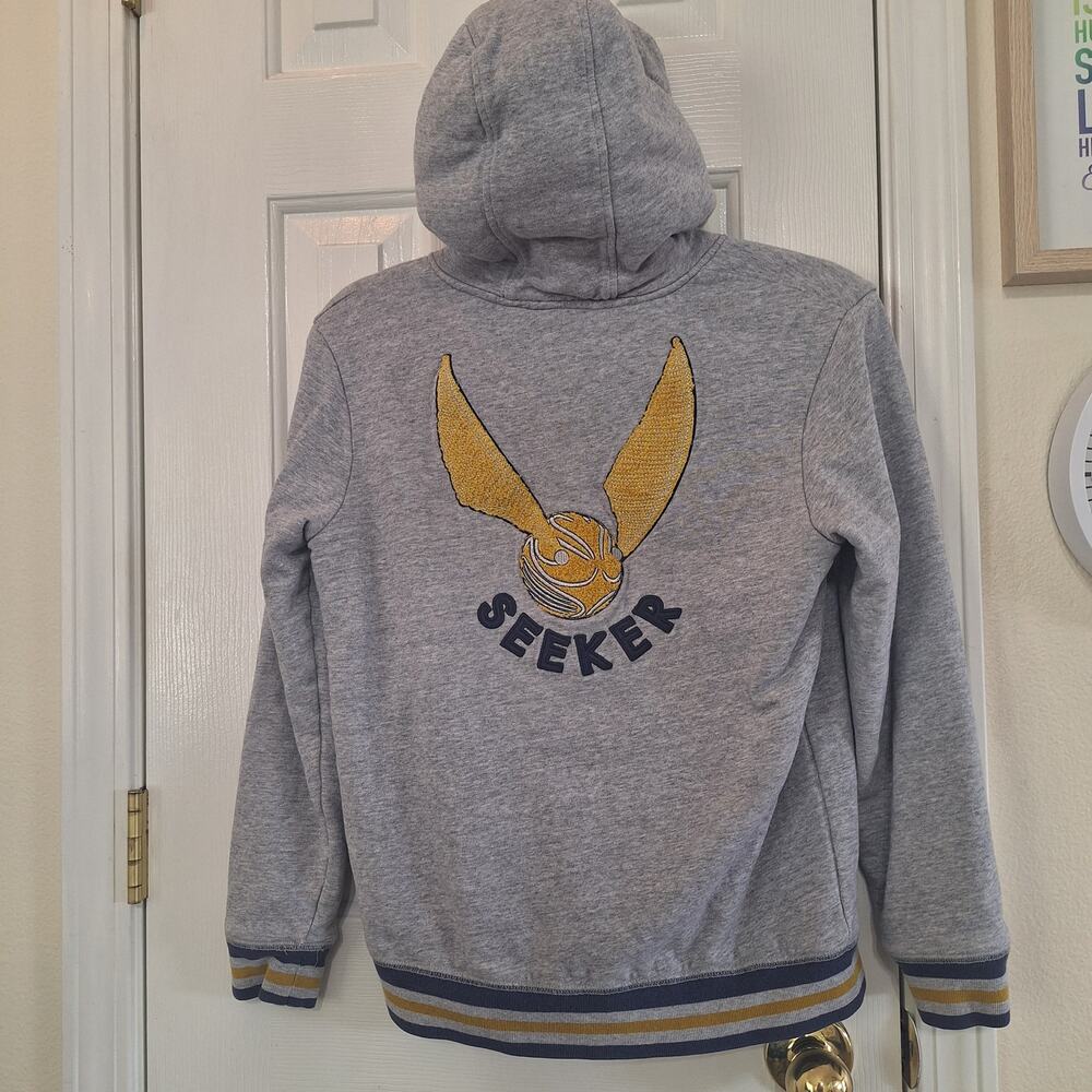 Mini Boden x Harry Potter Seeker Snitch grey zip hoodie sweatshirt kids 11-12 Y